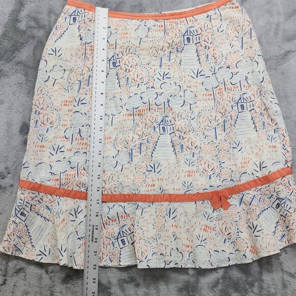 Vintage 90s Liz Claiborne Skirt Size 10 PETITE Linen A-Line Bow Office Preppy - Picture 8 of 9